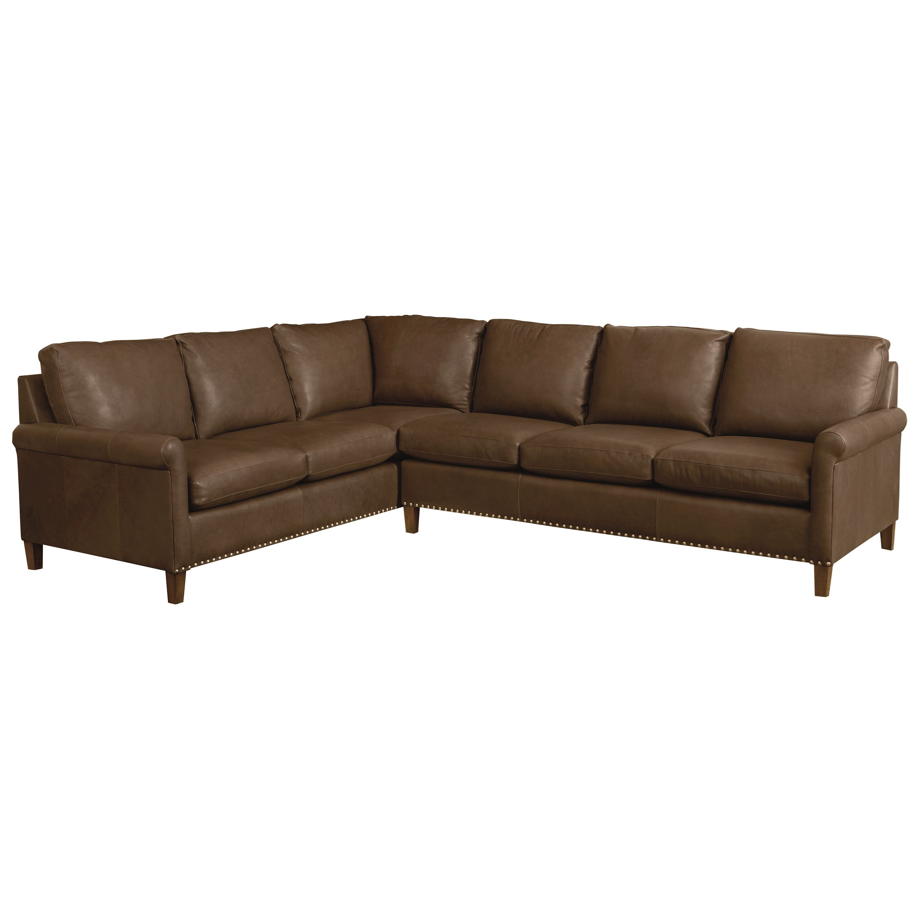 Bassett Wellington 311966LC+61LC Brown Transitional 2Piece Sectional